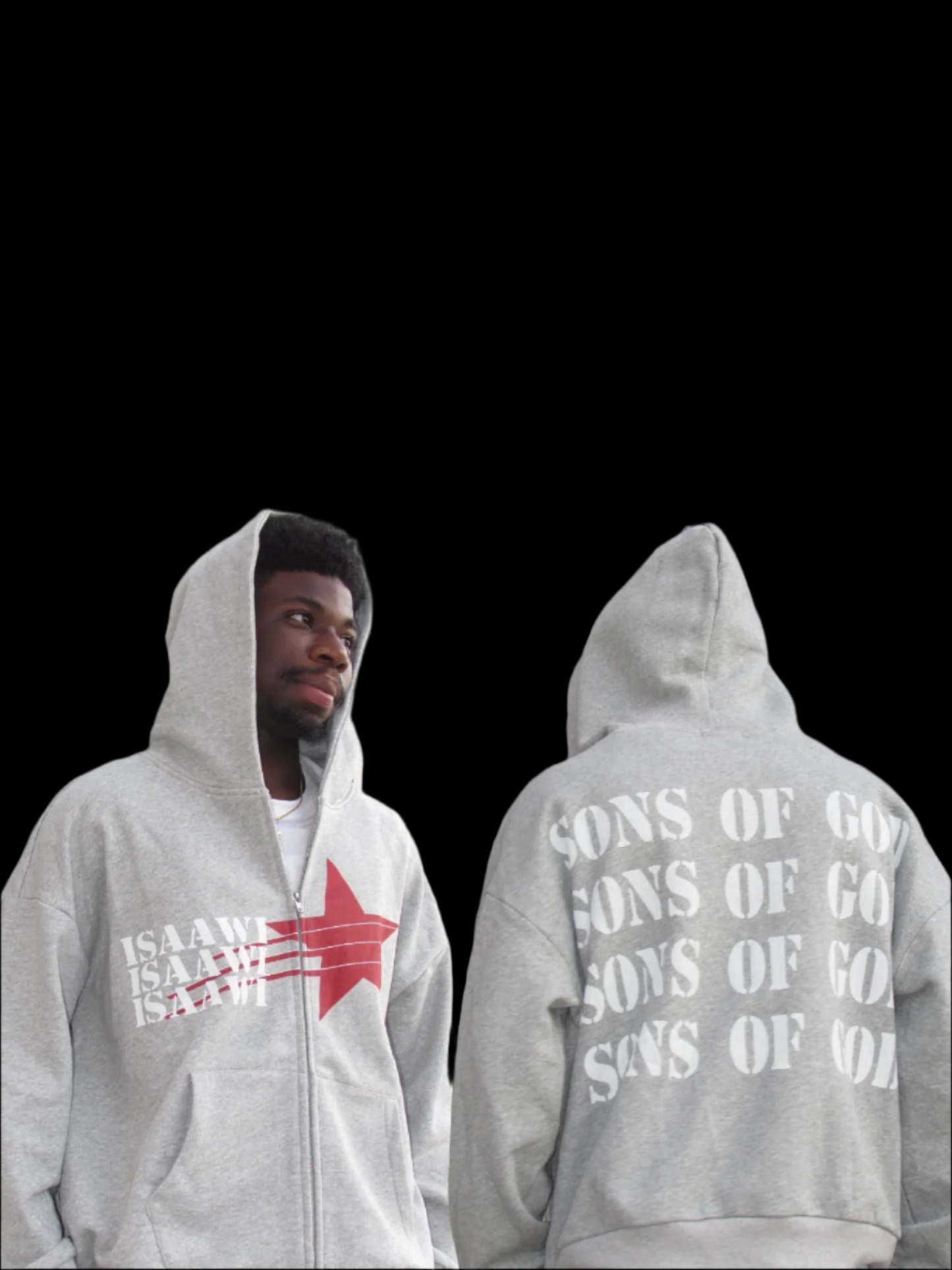 SONS OF GOD ZIP UP HOODIE